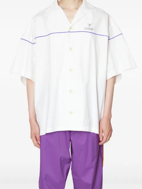 Kolor short-sleeve embroidered shirt