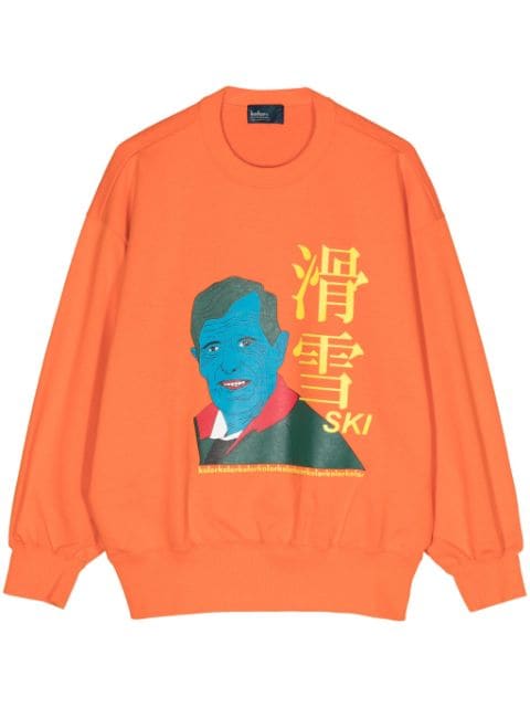 Kolor graphic-print cotton sweatshirt