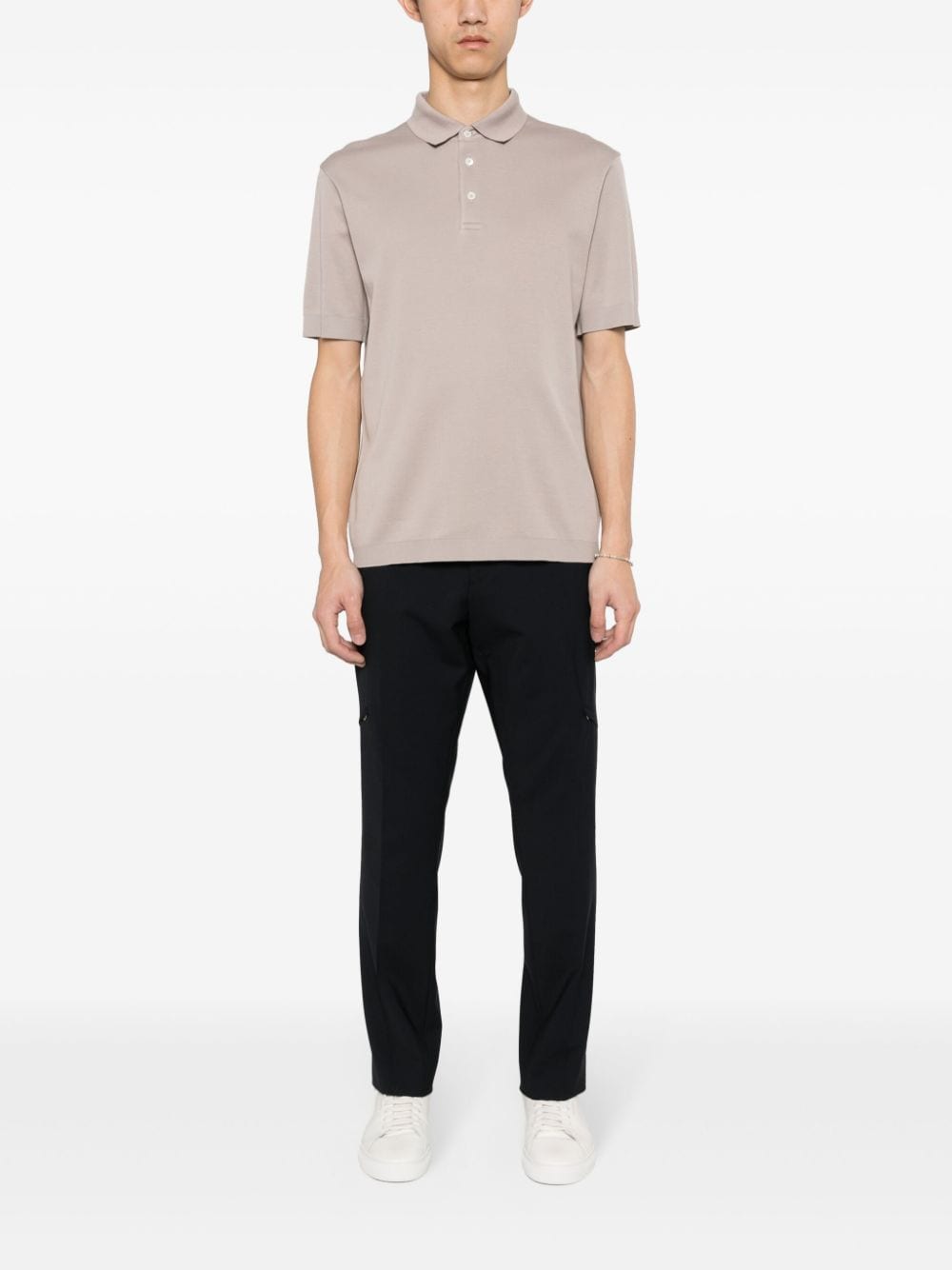 Shop Paul Smith Pressed-crease Straight-leg Trousers In Blue