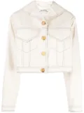 Kimhekim sailor-collar denim jacket - White