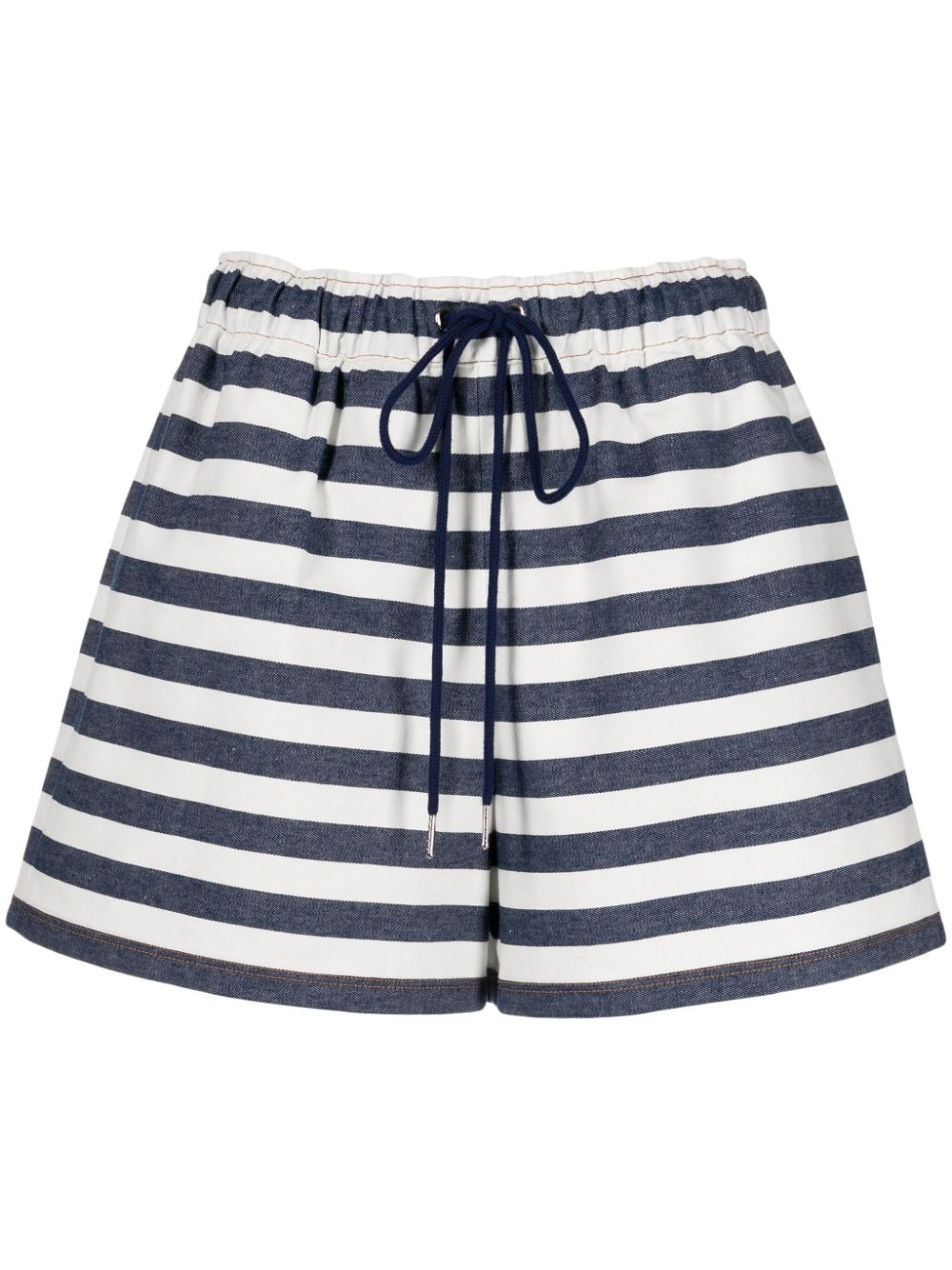 Kimhekim stripe-print drawstring shorts - Blu