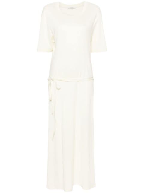 LEMAIRE belted T-shirt maxi dress
