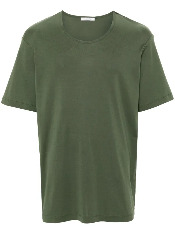 LEMAIRE Rib U Cotton T-shirt | Green | FARFETCH GE