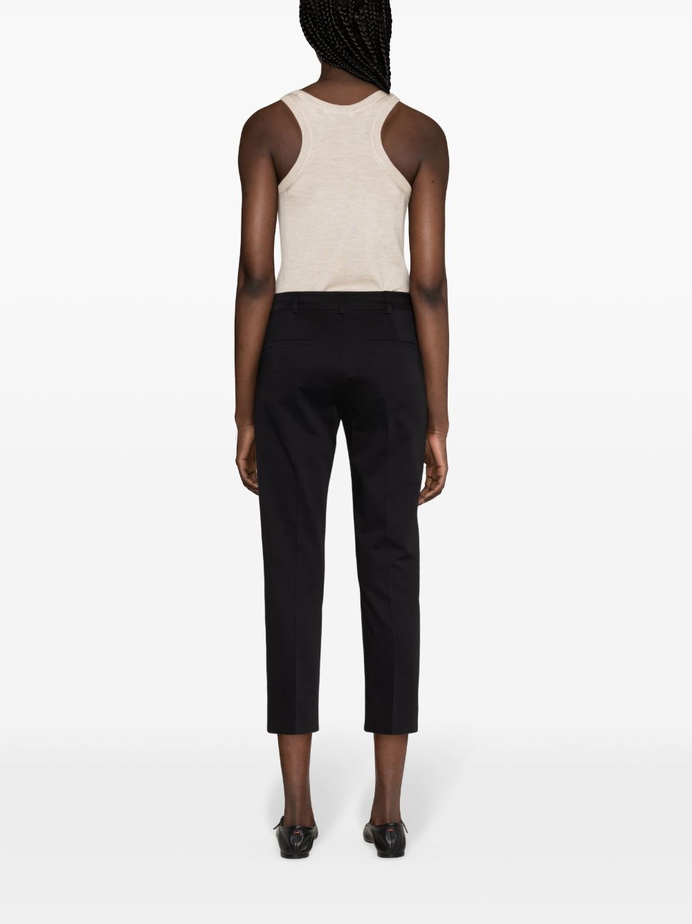 Shop Max Mara Lince Tapered-leg Trousers In Black