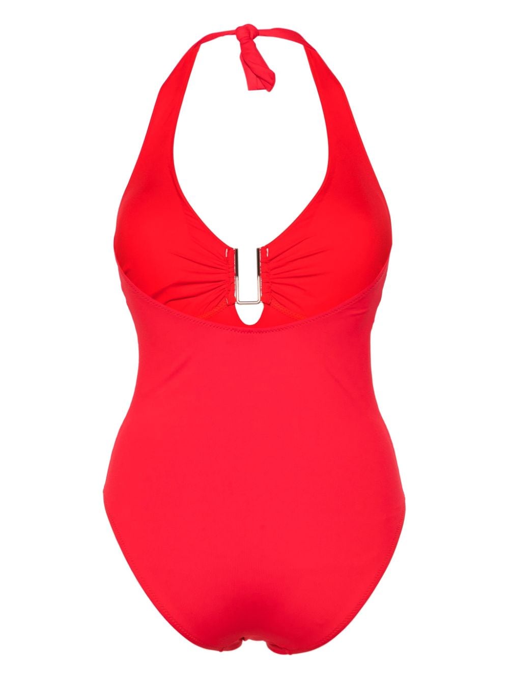 Shop Melissa Odabash Tampa Halterneck Swimsuit In Red
