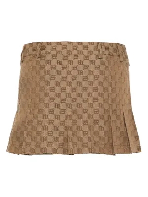 スカート MISBHV Woman Skirt Beige 3021W134 BLACK/BEIG Black Skirt with monogram MISBHV - Vitkac Australia