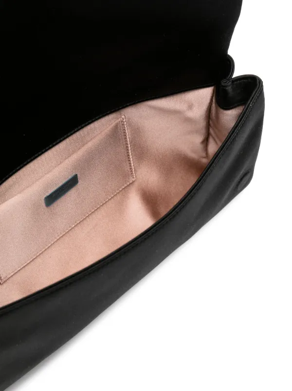 Jimmy Choo Xandra Satin Clutch Bag | Black | FARFETCH