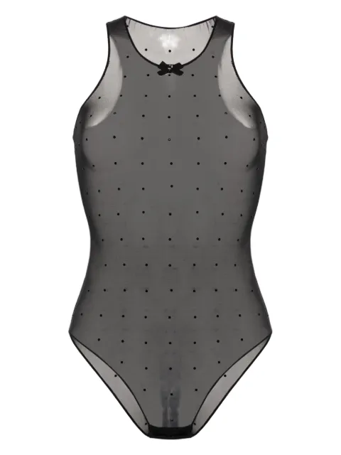 DSQUARED2 rhinestone-embellished mesh bodysuit
