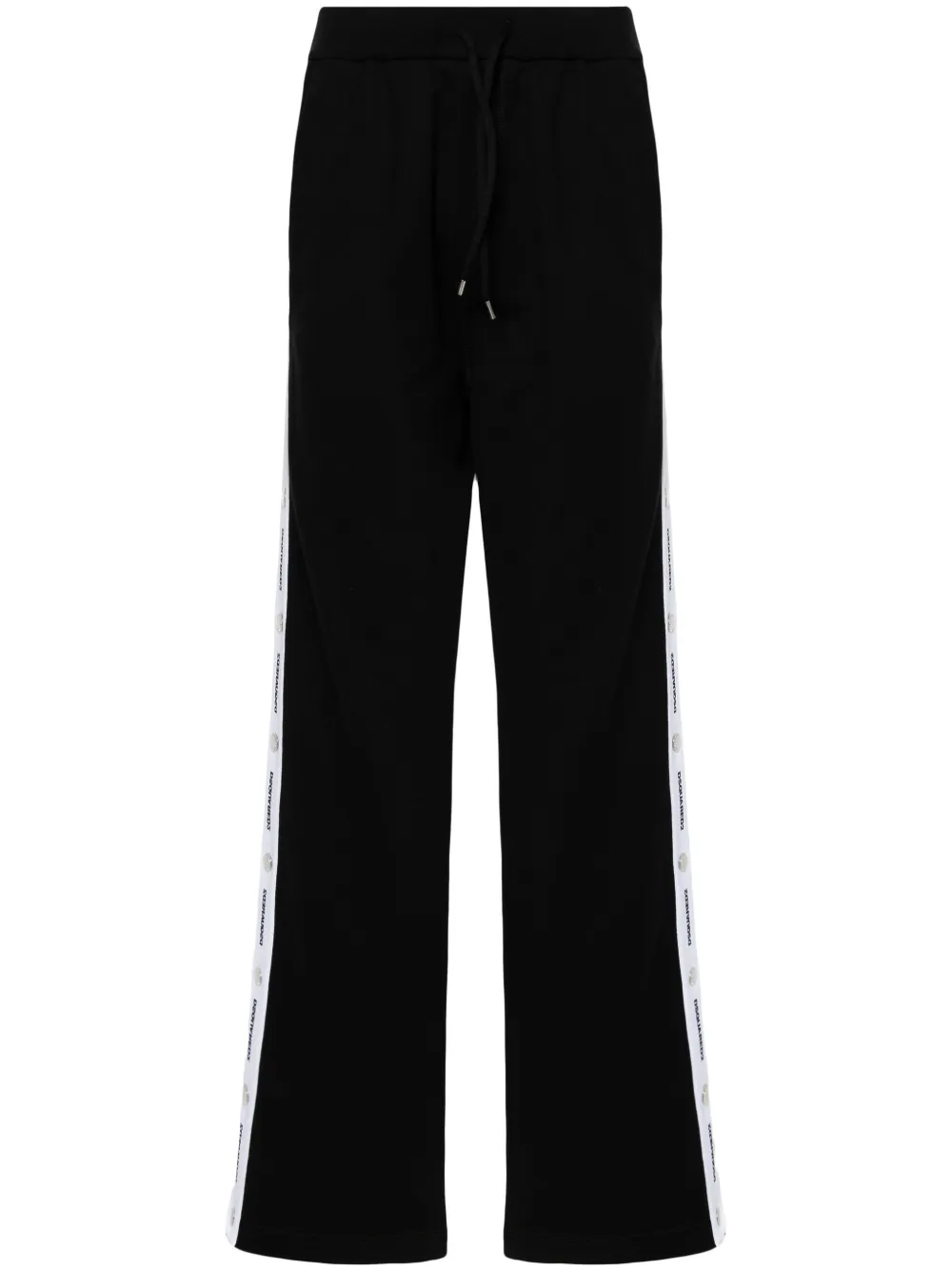 Dsquared2 Burbs Logo-tape Track Trousers In Schwarz