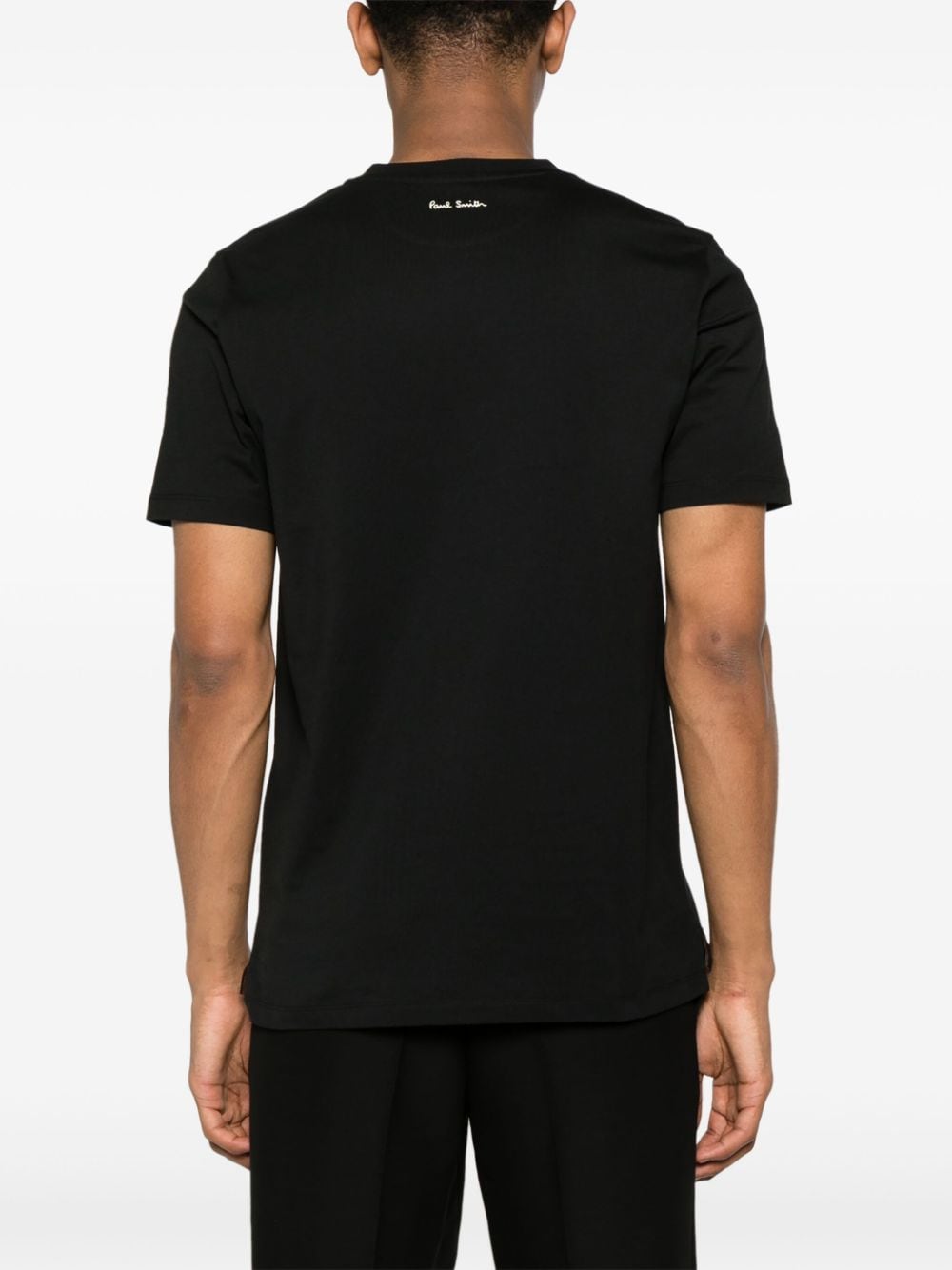 Shop Paul Smith Logo-print Organic-cotton T-shirt In Black