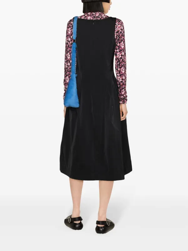 Marni A line Scuba Midi Dress Black FARFETCH AU