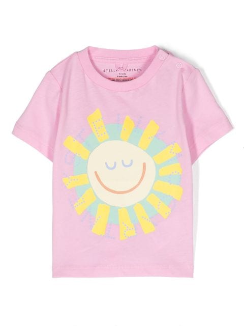 Stella McCartney Kids Sun-print cotton T-shirt