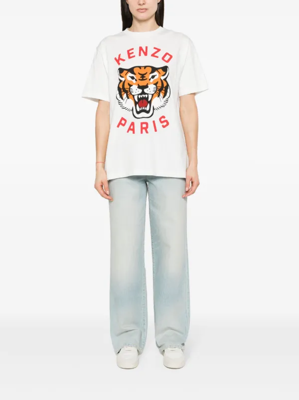 Kenzo white best sale tiger t shirt