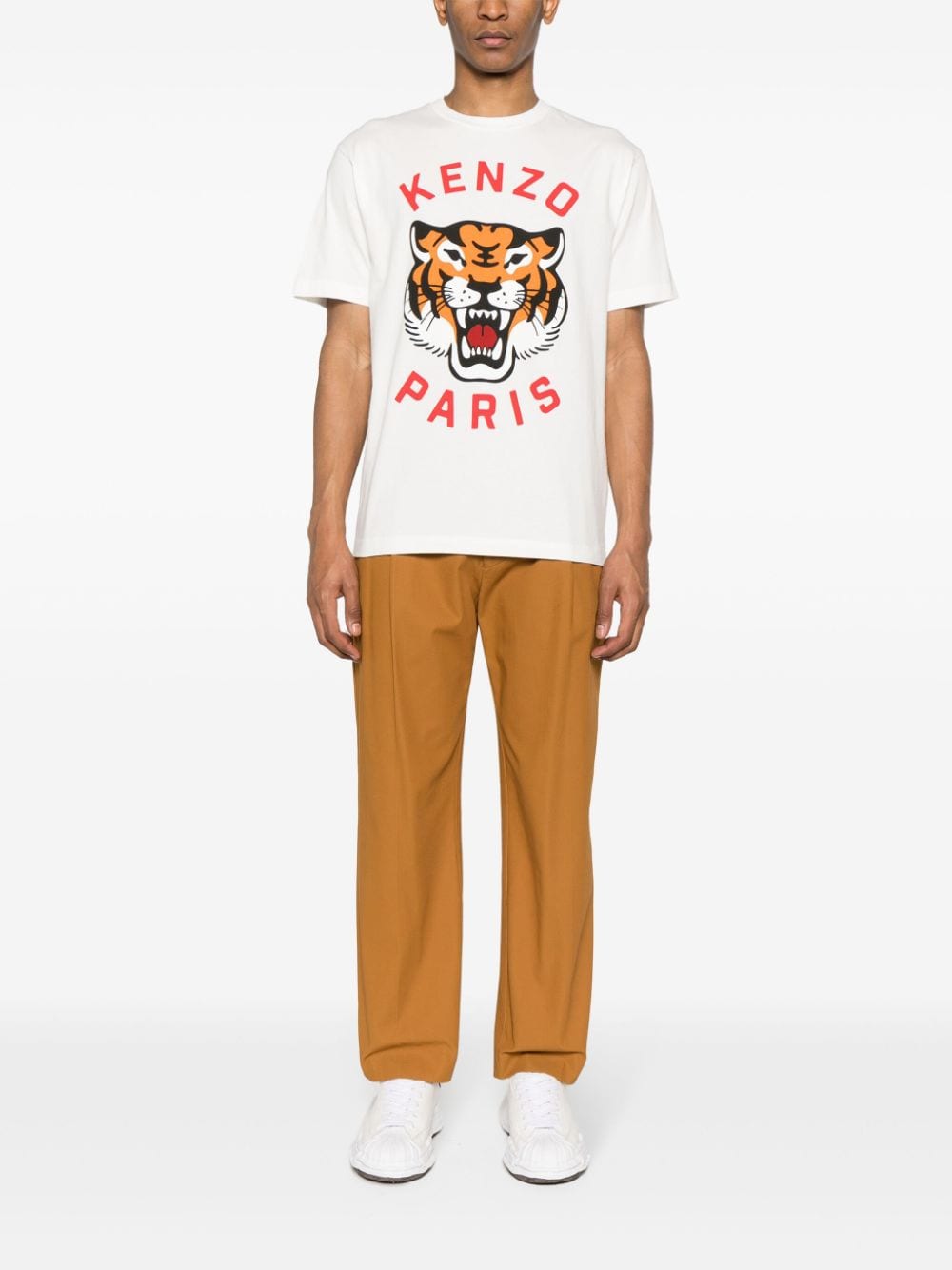 Kenzo T-shirt met tijgerlogo - Wit