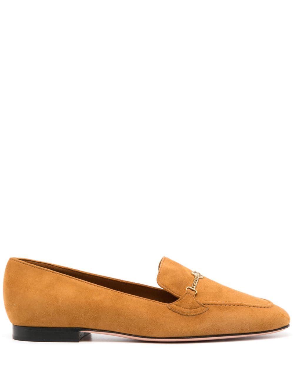 Bally Logo-plaque Suede Loafers In Brown