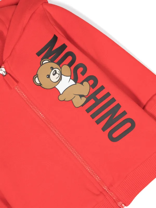 MOSCHINO テディベア パーカー レッド　サイズS 美品　定価71900円 Moschino Kids テディベアモチーフ パーカー | レッド | FARFETCH JP