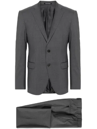 EMPORIO ARMANI ダークグレーシルク混 ジャケット 54 EMPORIO ARMANI