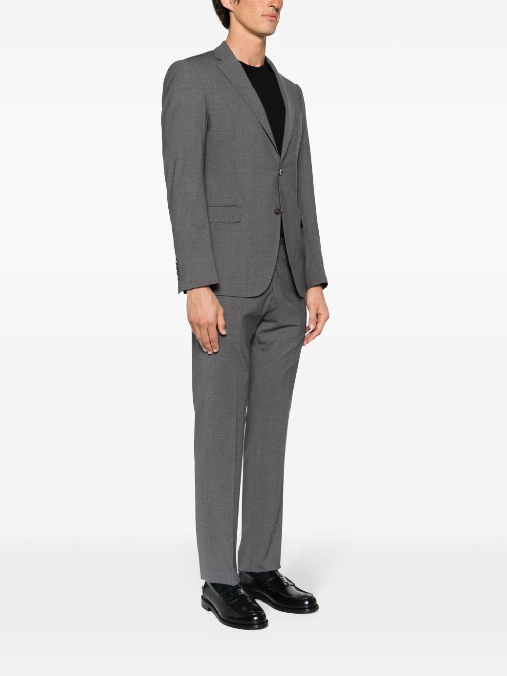 Shop Emporio Armani Single-breasted Virgin Wool Suit In Grau