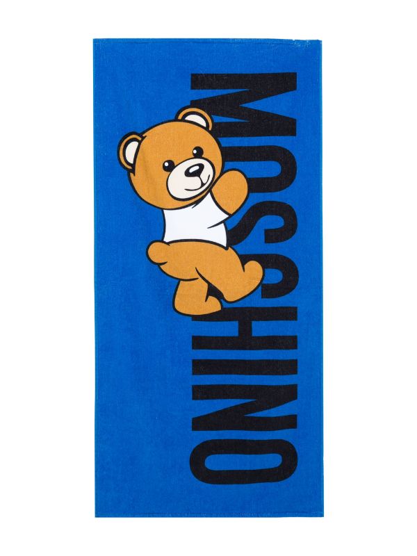 Moschino Kids Teddy-Bear-print Cotton Towel - Farfetch