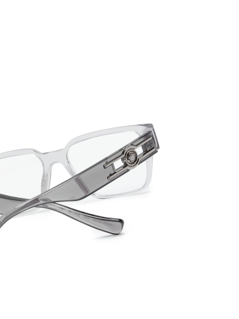 Shop Versace Medusa Deco Glasses In Grey