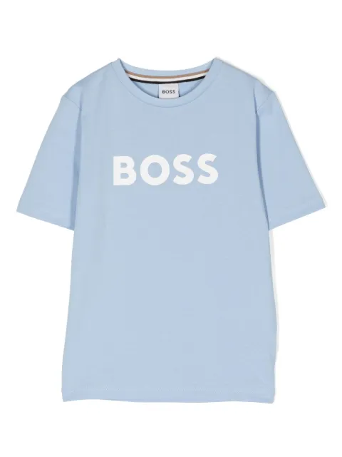 BOSS Kidswear logo-print cotton T-shirt