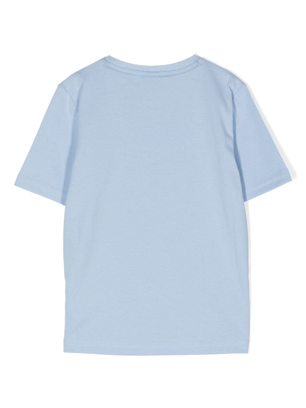 BOSS Kidswear Katoenen T-shirt met logoprint Blauw