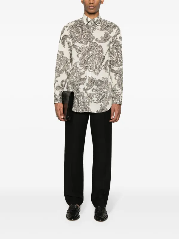 Tシャツ・カットソー ETRO SS25 Paisley print shirt (MRIC005299SP493 X0880) ETRO paisley-print Cotton Shirt | Neutrals | FARFETCH