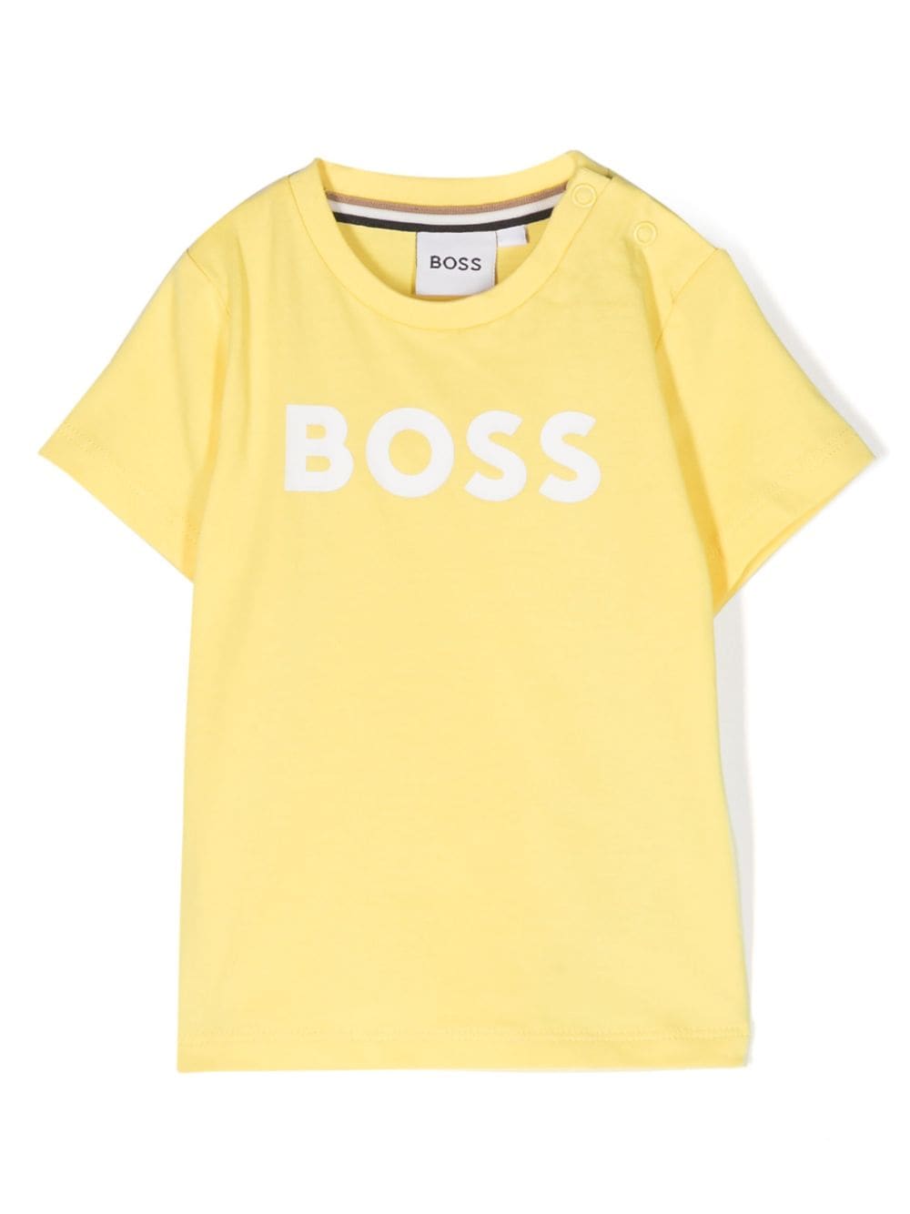 Bosswear Babies' Logo-print Cotton T-shirt In 黄色