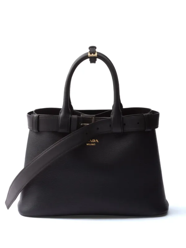 Prada バックル ハンドバッグ S | ブラック | FARFETCH JP