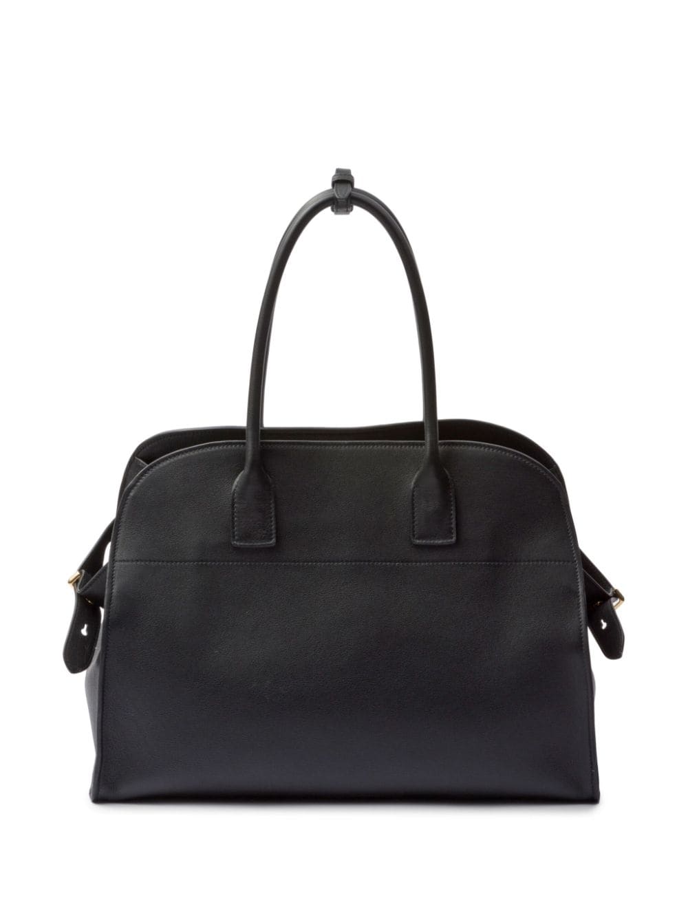 Shop Prada Large Leather Tote Bag In Black