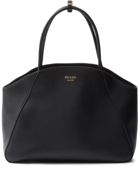 Prada large leather tote bag