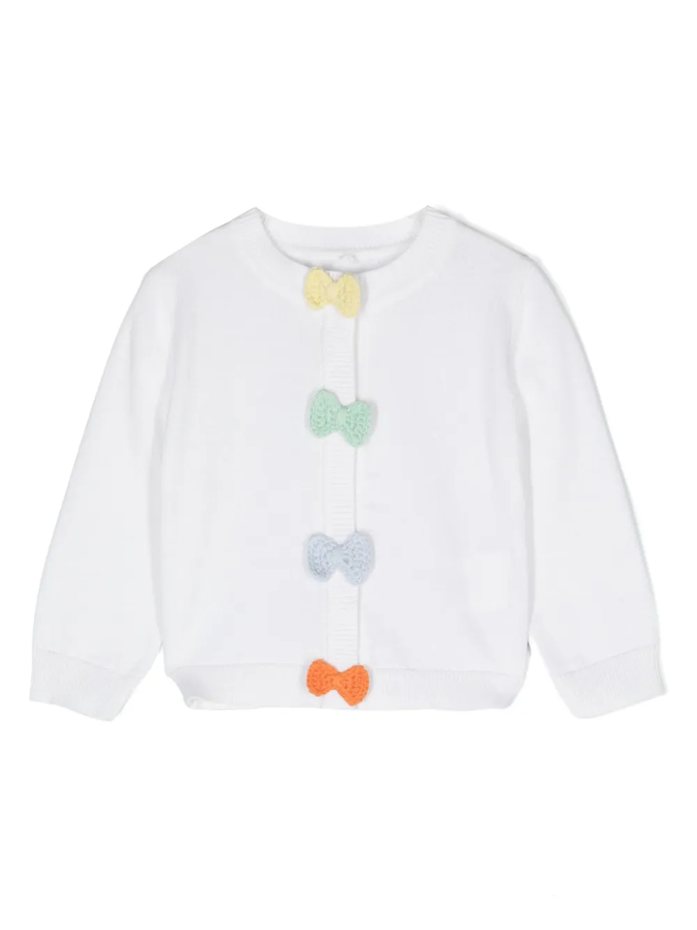 Stella Mccartney Babies' Bow-embellished Cardigan In White