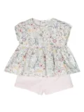 Il Gufo floral-motif shorts set - White