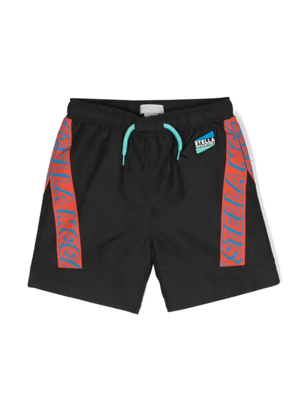 Stella McCartney Kids SMC Neon Trim Swimming Trunks Black FARFETCH AE