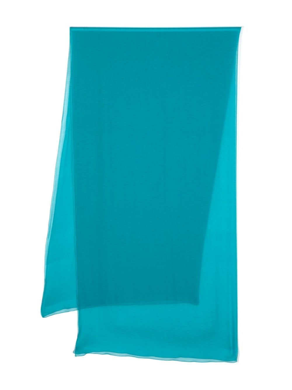 Alberta Ferretti chiffon-crepe silk scarf - Blu