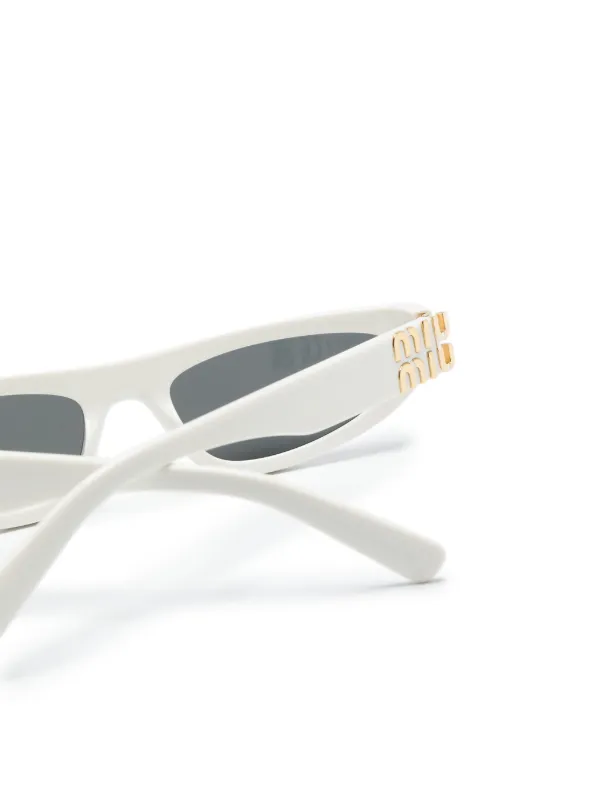 Miu Miu Eyewear Miu Glimpse cat-eye Sunglasses | White | FARFETCH