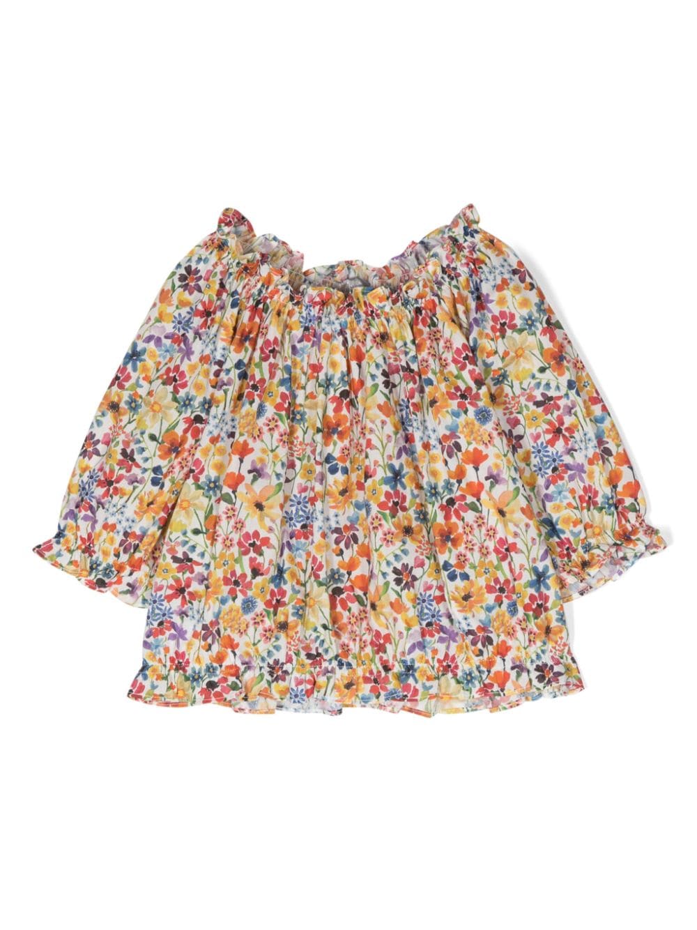 Il Gufo floral-print cotton blouse - Giallo