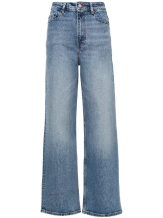GANNI Andi high-rise wide-leg Jeans | Blue | FARFETCH