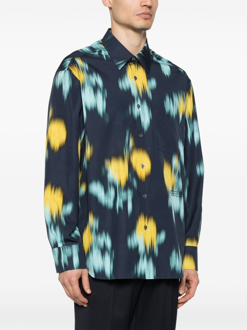 Lanvin Overhemd met bloemenprint Blauw