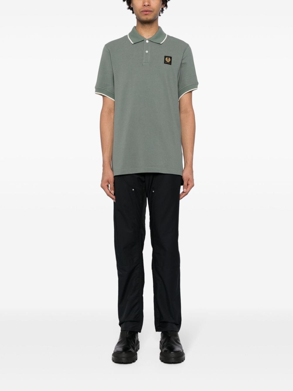 Belstaff Katoenen poloshirt met logopatch - Groen