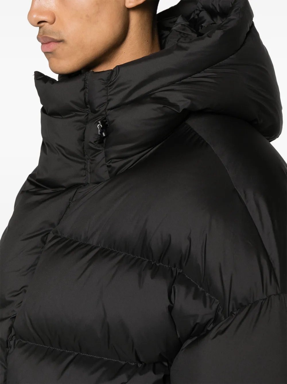 ENTIRE STUDIOS Hooded duck-down Puffer Jacket | Black | FARFETCH