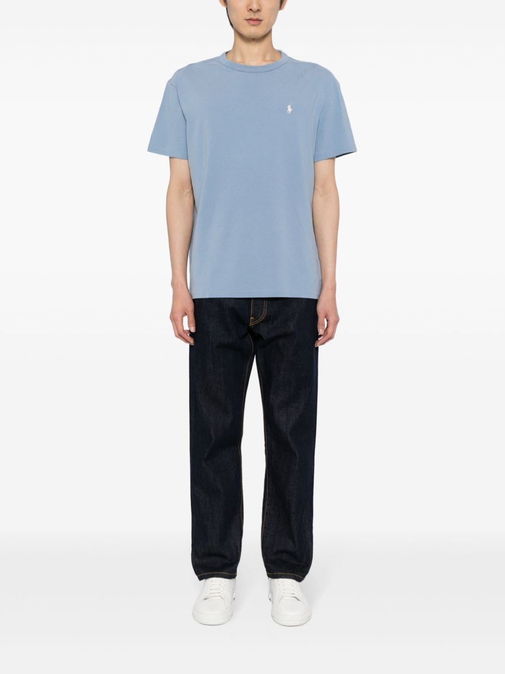 Polo Ralph Lauren Katoenen T-shirt met borduurwerk Blauw