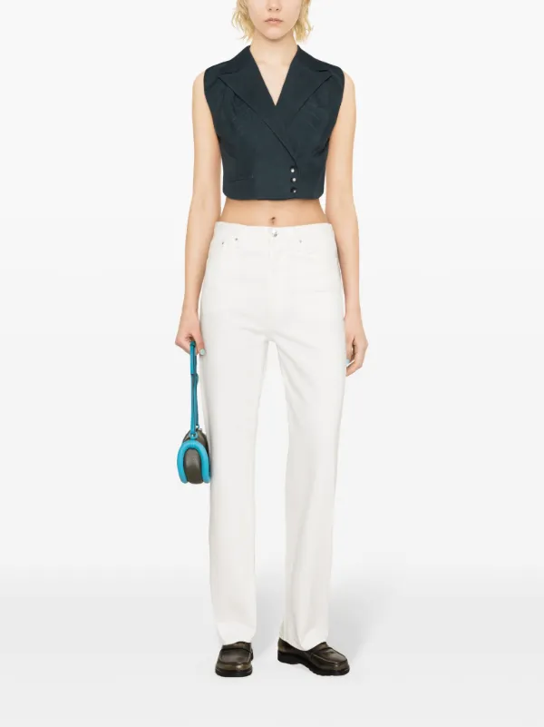 【Toteme】 Mid-riseストレートジーンズ TOTEME mid-rise Straight Jeans | White | FARFETCH