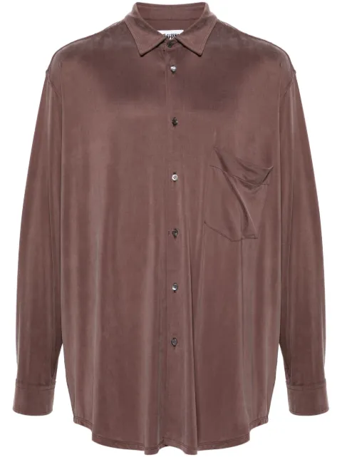 Magliano braided-strap detailed silk shirt