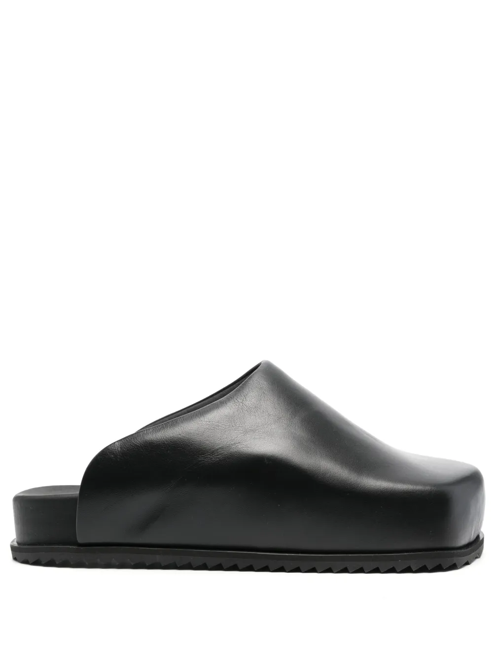 Shop Yume Yume Truck Leather Slippers In Black