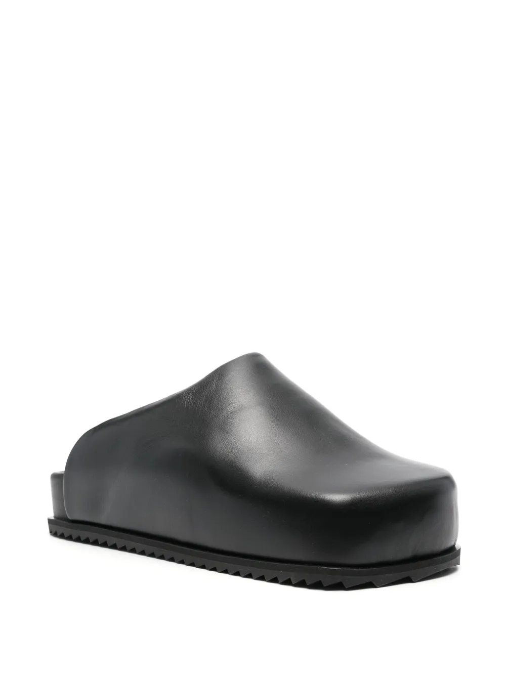 Shop Yume Yume Truck Leather Slippers In Black