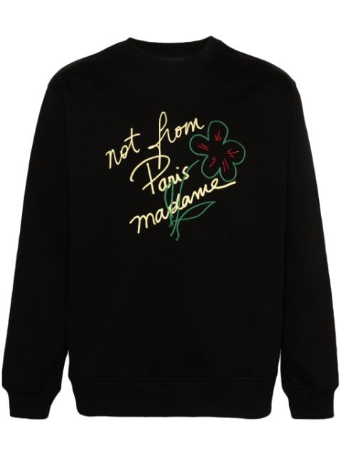 Drôle De Monsieur slogan-print cotton sweatshirt