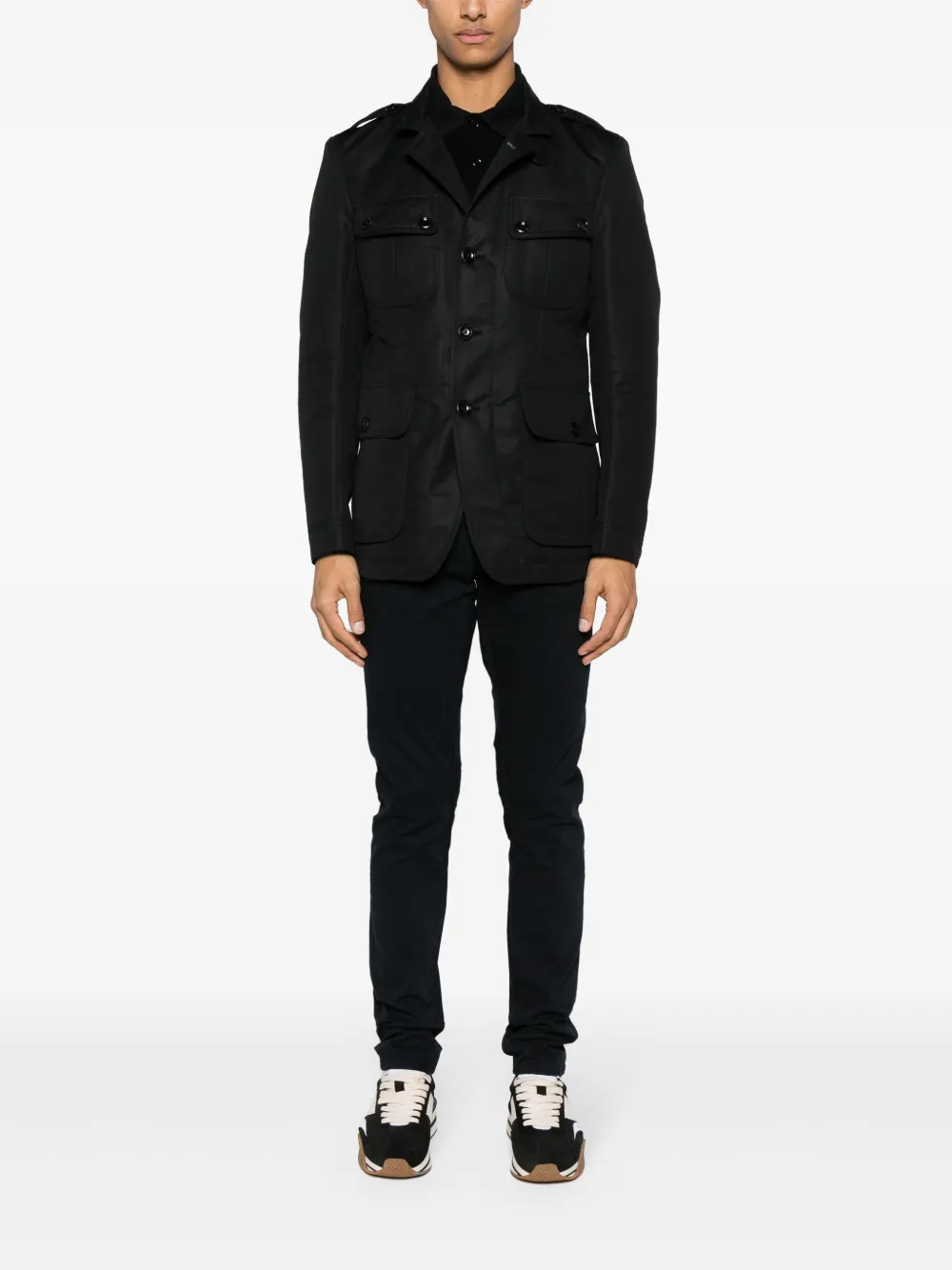 TOM FORD Button-up legerjack - Zwart