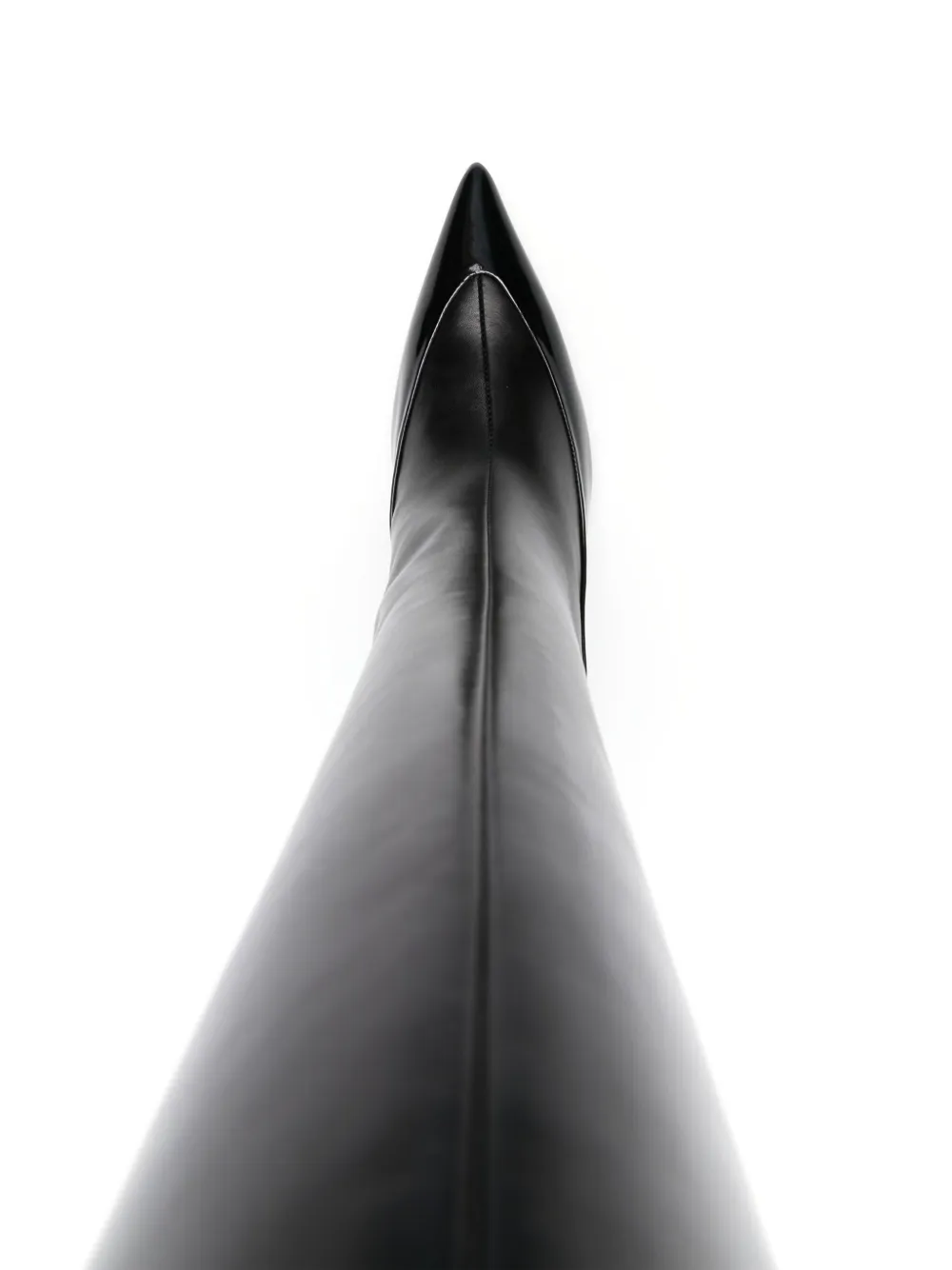 Givenchy Wedge Heel Raven Leather Boots 9cm In Black