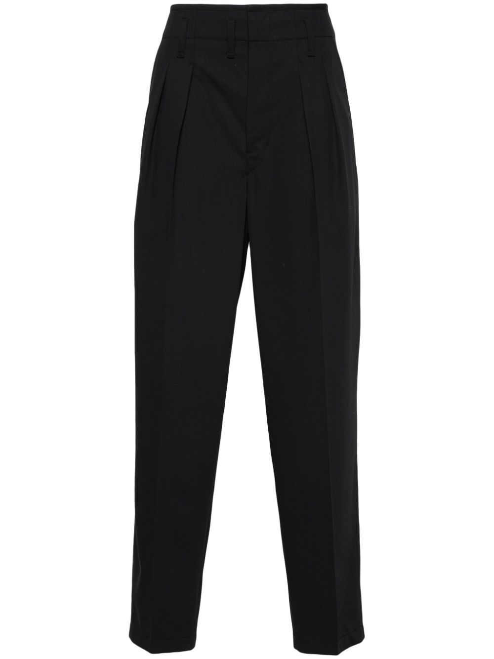 Shop Lemaire Pleat-detail Tailored Trousers In Black